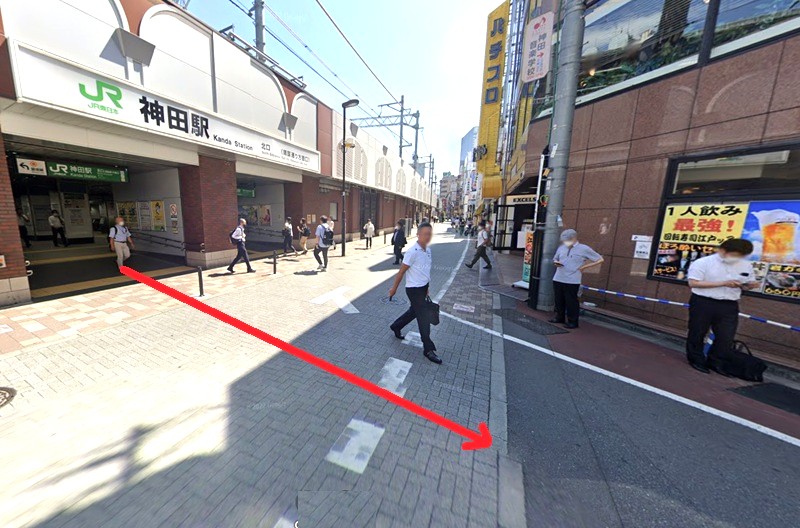 ナユタスのボイトレ神田校までの徒歩経路