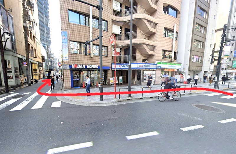 ナユタスのボイトレ六本木校までの徒歩経路