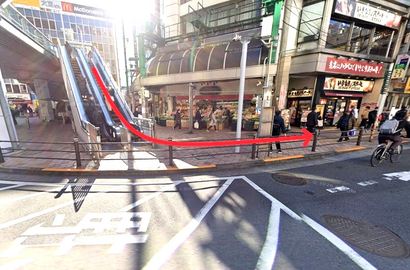 ナユタスのボイトレ北千住校までの徒歩経路